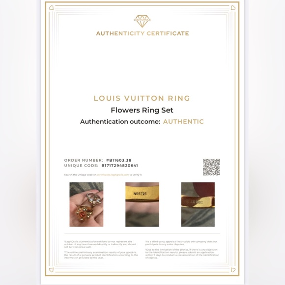 Set Louis Vuitton Love Letters Flower Rings - Picture 12 of 12